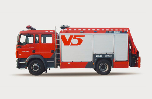 Camión de bomberos de rescate de emergencia